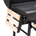Kolgrill med lock, hjul och 2 trähyllor Matambre Val