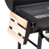 Kolgrill med lock, hjul och 2 trähyllor Matambre Val