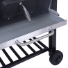 Kolgrill med lock, justerbar grillgaller och hjul Grilla Katalog