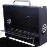 Kolgrill med lock, justerbar grillgaller och hjul Grilla Modell