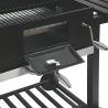 Kolgrill med lock, justerbar grillgaller och hjul Grilla Egenskaper