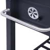 Kolgrill med lock, justerbar grillgaller och hjul Grilla Mått