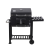 Kolgrill med lock, justerbar grillgaller och hjul Grilla Rea