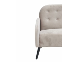 2-sits soffa i tyg med vintage sammetseffekt i taupe Zelto Rabatter