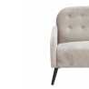 2-sits soffa i tyg med vintage sammetseffekt i taupe Zelto Rabatter