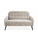 2-sits soffa i tyg med vintage sammetseffekt i taupe Zelto Erbjudande
