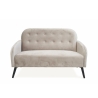 2-sits soffa i tyg med vintage sammetseffekt i taupe Zelto Erbjudande