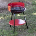 Rund kolgrill i stål med justerbart grillgaller Brava Val