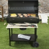 Kolgrill med lock, hjul och 2 trähyllor Matambre Erbjudande