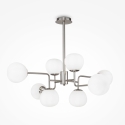 Modern pendellampa 8 sfärer vitt glas vardagsrum Erich Maytoni Val
