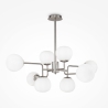 Modern pendellampa 8 sfärer vitt glas vardagsrum Erich Maytoni Val
