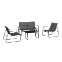 Modern loungeset för trädgården, soffa, 2 fåtöljer och bord, Bizzotto Gonzalo Kostnad