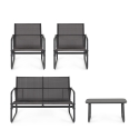 Modern loungeset för trädgården, soffa, 2 fåtöljer och bord, Bizzotto Gonzalo 