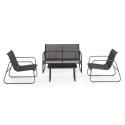 Modern loungeset för trädgården, soffa, 2 fåtöljer och bord, Bizzotto Gonzalo Rea