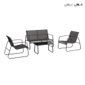 Modern loungeset för trädgården, soffa, 2 fåtöljer och bord, Bizzotto Gonzalo Erbjudande