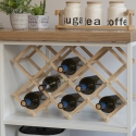 Hopfällbar flaska ställning i furu 53x17x38 Vintor Försäljning