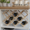 Hopfällbar flaska ställning i furu 53x17x38 Vintor Försäljning