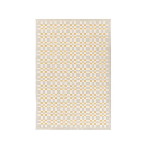 Rektangulär matta 160x230 utomhus inomhus beige guld Bizzotto Marcel Kampanj