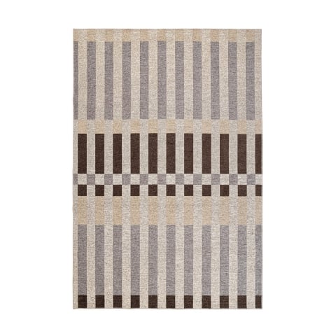 Gråbrun beige Hada matta för inom- och utomhusbruk i polyester Kampanj