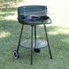 Kolgrill med hjul och justerbart runt galler Ø 48 cm Kivra Rea