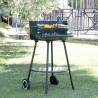 Kolgrill med hjul och justerbart runt galler Ø 48 cm Kivra Försäljning