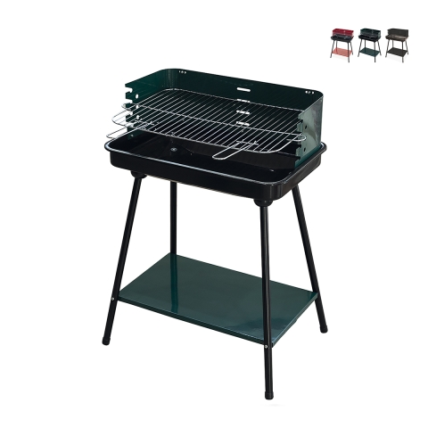 Kolgrill med justerbart galler 58x38xh82cm Grilza Kampanj