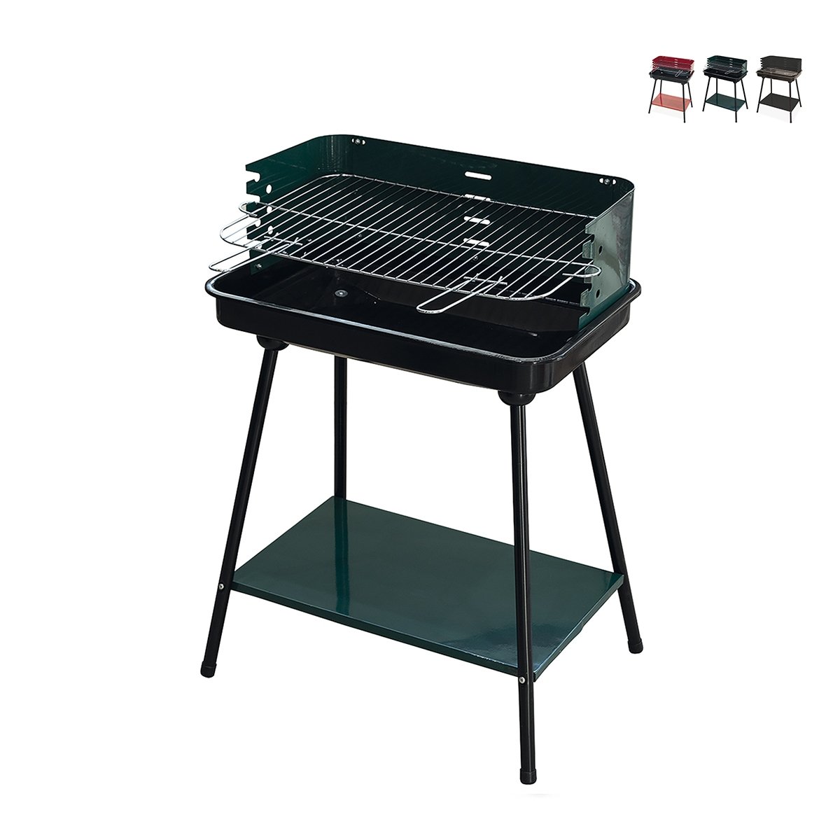 Kolgrill med justerbart galler 58x38xh82cm Grilza Kampanj Kolgrill med justerbart galler 58x38xh82cm Grilza Kampanj