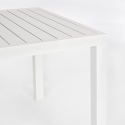 Rektangulärt utomhusbord 150x80 i aluminium Bizzotto Hilde Mått