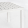 Rektangulärt utomhusbord 150x80 i aluminium Bizzotto Hilde Mått