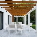 Rektangulärt utomhusbord 150x80 i aluminium Bizzotto Hilde Rea