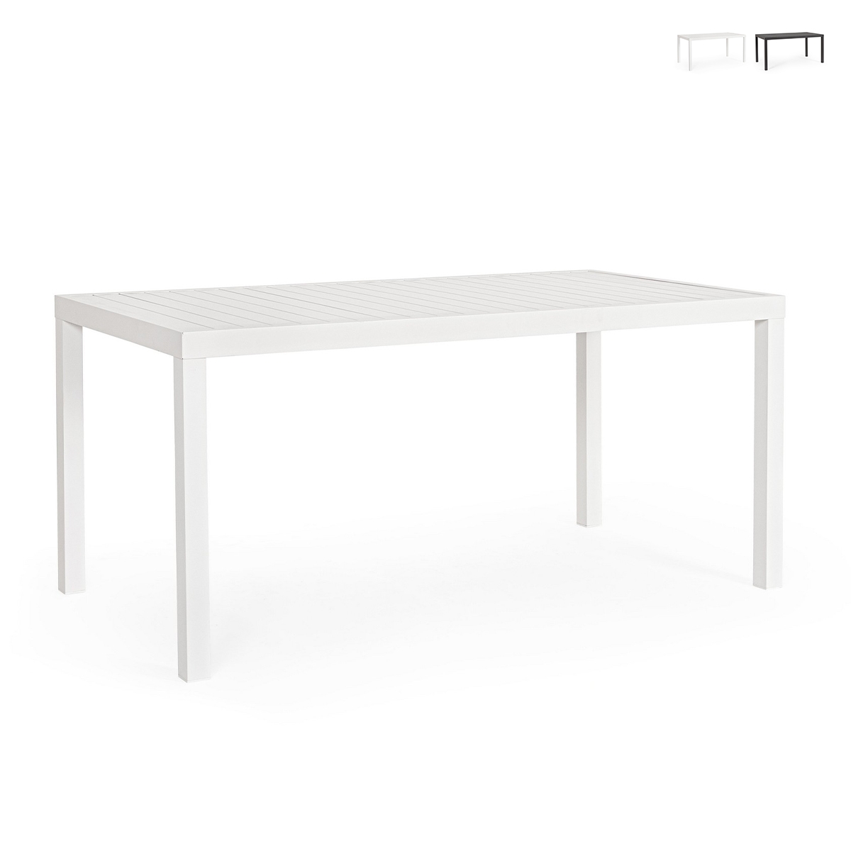 Rektangulärt utomhusbord 150x80 i aluminium Bizzotto Hilde Erbjudande