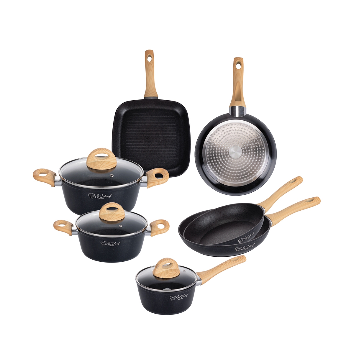 10-delars koksset i non-stick aluminium Fuji Kampanj 10-delars koksset i non-stick aluminium Fuji Kampanj