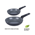 Set med 2 stekpannor i aluminium med non-stick keramisk beläggning Berlino Erbjudande