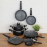 Set med 2 stekpannor i aluminium med non-stick keramisk beläggning Berlino Försäljning