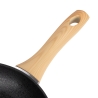 Set med 2 svarta non-stick aluminiumpannor med trähandtag Fuji Försäljning