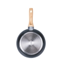 Set med 2 svarta non-stick aluminiumpannor med trähandtag Fuji Rea