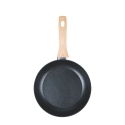 Set med 2 svarta non-stick aluminiumpannor med trähandtag Fuji Rabatter