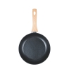 Set med 2 svarta non-stick aluminiumpannor med trähandtag Fuji Rabatter