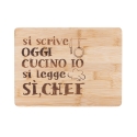 Träskärbräda 27x20 cm Si scrive oggi cucino io, si legge Sì Chef Kampanj