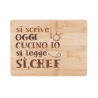 Träskärbräda 27x20 cm Si scrive oggi cucino io, si legge Sì Chef Kampanj