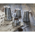 Espressobryggare moka 6 koppar rostfritt stål träeffekt handtag Riko Försäljning