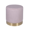 Cylindrisk designpuff i sammetsimitation med guldband Ostara Egenskaper