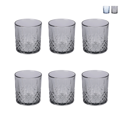 Set om 6 glas, 340 ml, med dekorerad yta Edinburgh Kampanj
