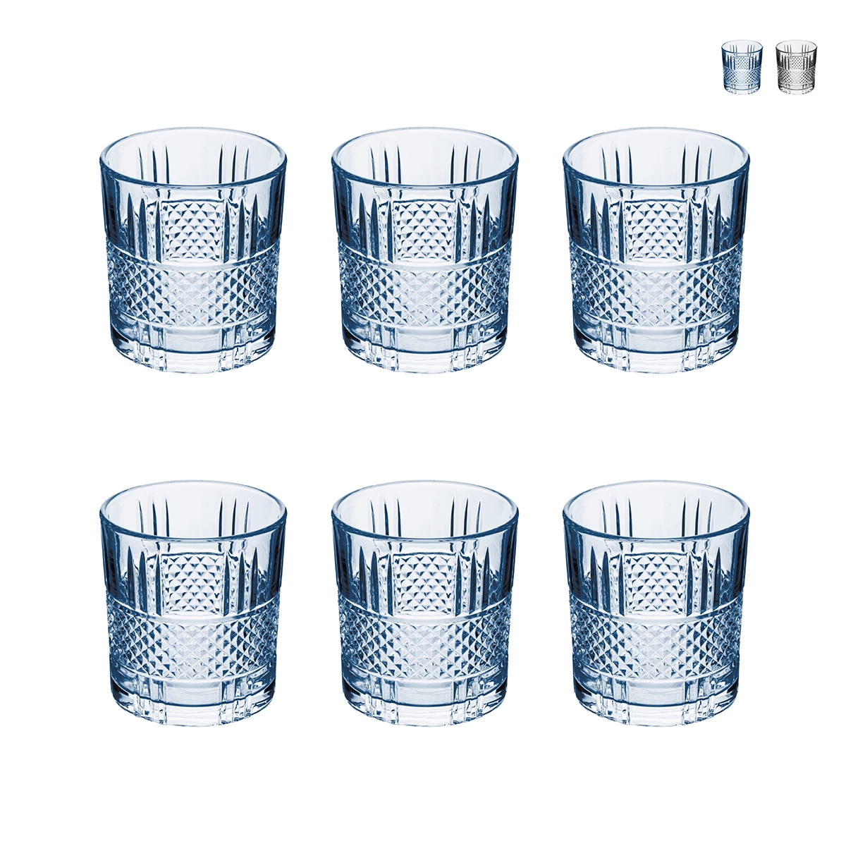 Set med 6 dekorerade glas för vatten 340 ml Dublin Kampanj Set med 6 dekorerade glas för vatten 340 ml Dublin Kampanj