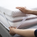 Topper madrass singel i memory foam 80x190cm avtagbar Mavka Försäljning