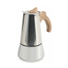Moka kaffebryggare 2 koppar rostfritt stål träeffekt handtag Riko Erbjudande