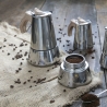 Moka kaffebryggare 2 koppar rostfritt stål träeffekt handtag Riko Försäljning