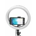 Ring light LED-lampa för selfies med smartphonehållare Fira Mått
