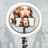 Ring light LED-lampa för selfies med smartphonehållare Fira 