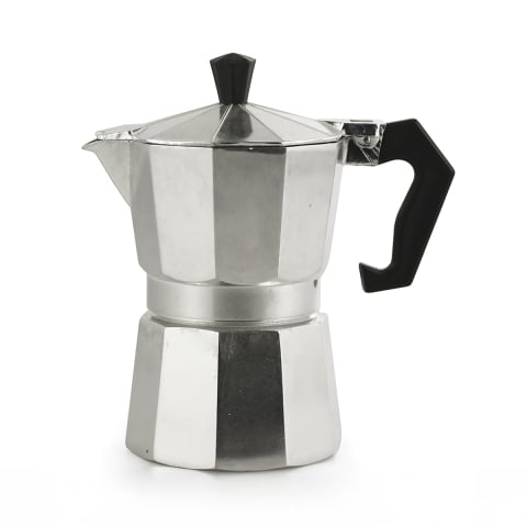 Klassisk mokabryggare för kaffe, 3 koppar, i aluminium, Morning Kampanj